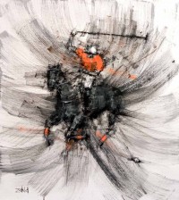 Zahid Saleem, 30 x 36 Inch, Acrylic on Canvas, Polo Painting, AC-ZS-204